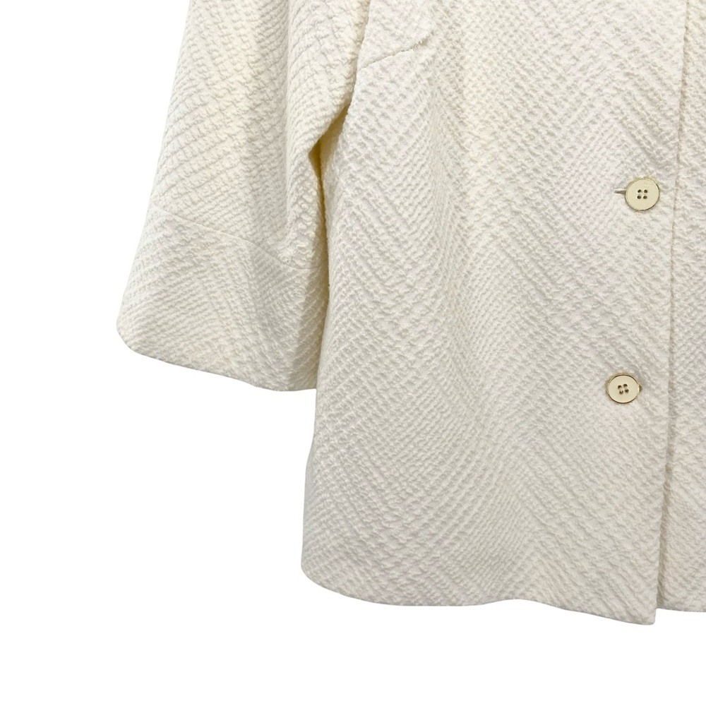 J. McLaughlin Textured Cream Jacket Size Medium - Picture 4 of 9